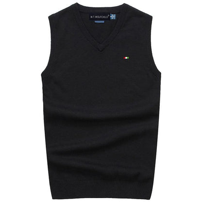 Vestă pentru bărbați, de primăvară, toamnă, de bună calitate, pulovere fără mâneci, pulovere, 100% bumbac, ocazional, tricotat, la modă, tricotat, pentru bărbați.