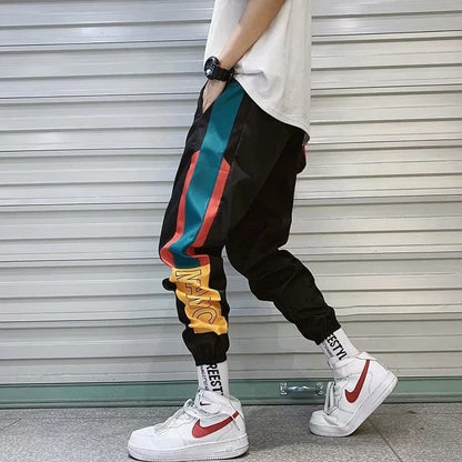 Pantalones Cargo informales para hombre, ropa de calle, Hip Hop, Harem, con cintura elástica, novedad de