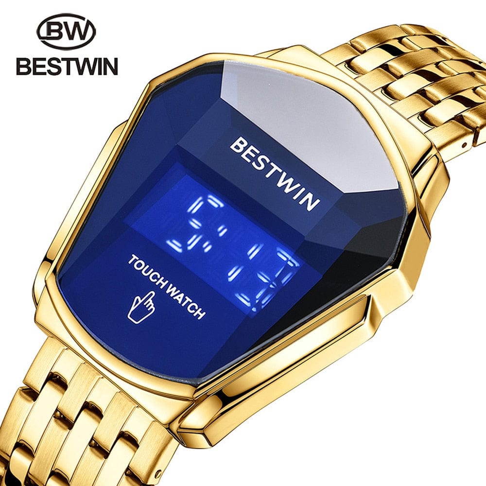 Top Luxury Brand 2021 Men&#39;s Watches Sport Digital Watch Touch Screen LED Display Electronic Wristwatch Stainless Steel Men Clock