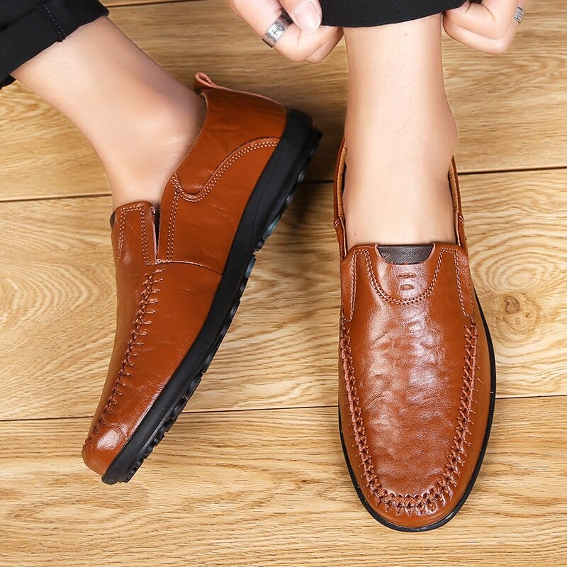 High Quality Genuine Leather Men Casual Shoes Soft Moccasins Men's Flats Fashion Brand men Loafers Breathable Driving Shoes