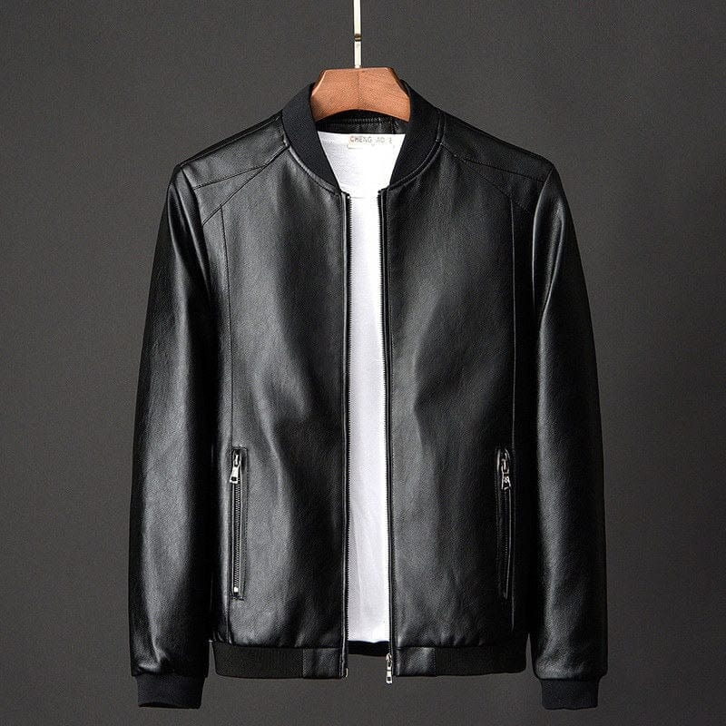 Leather Jacket Bomber Motorcycle Jacket Men Biker PU Baseball Jacket Plus Size 7XL  Fashion Causal Jaqueta Masculino J410