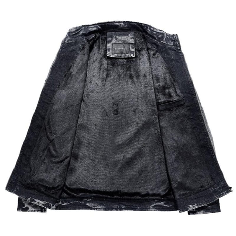 Denim Jacket Men's Winter Plus Velvet Warm Jeans Coat  Fashion  Classic Retro Slim Denim Jacket Casual Denim Men Clothing S-3XL