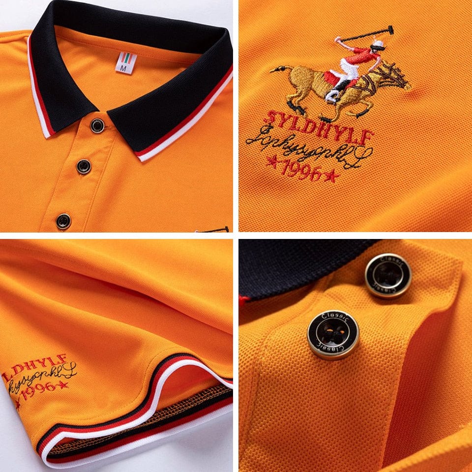DARPHINKASA Summer New Men Polo Shirt Embroidery Polo Shirt Men Casual Polo Shirt Solid Color Men Short Sleeve