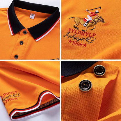 DARPHINKASA Summer New Men Polo Shirt Embroidery Polo Shirt Men Casual Polo Shirt Solid Color Men Short Sleeve