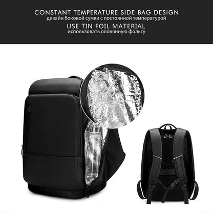 EURCOOL 17 Inch Laptop Backpack For Men Waterproof Functional with USB Charging Backpacks Male Business Men's Rucksack Mochila