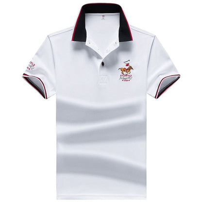polo shirt men Summer new Men's short-sleeved polo shirt mens embroidery synthetic fiber Fabric youth casual business polo shirt