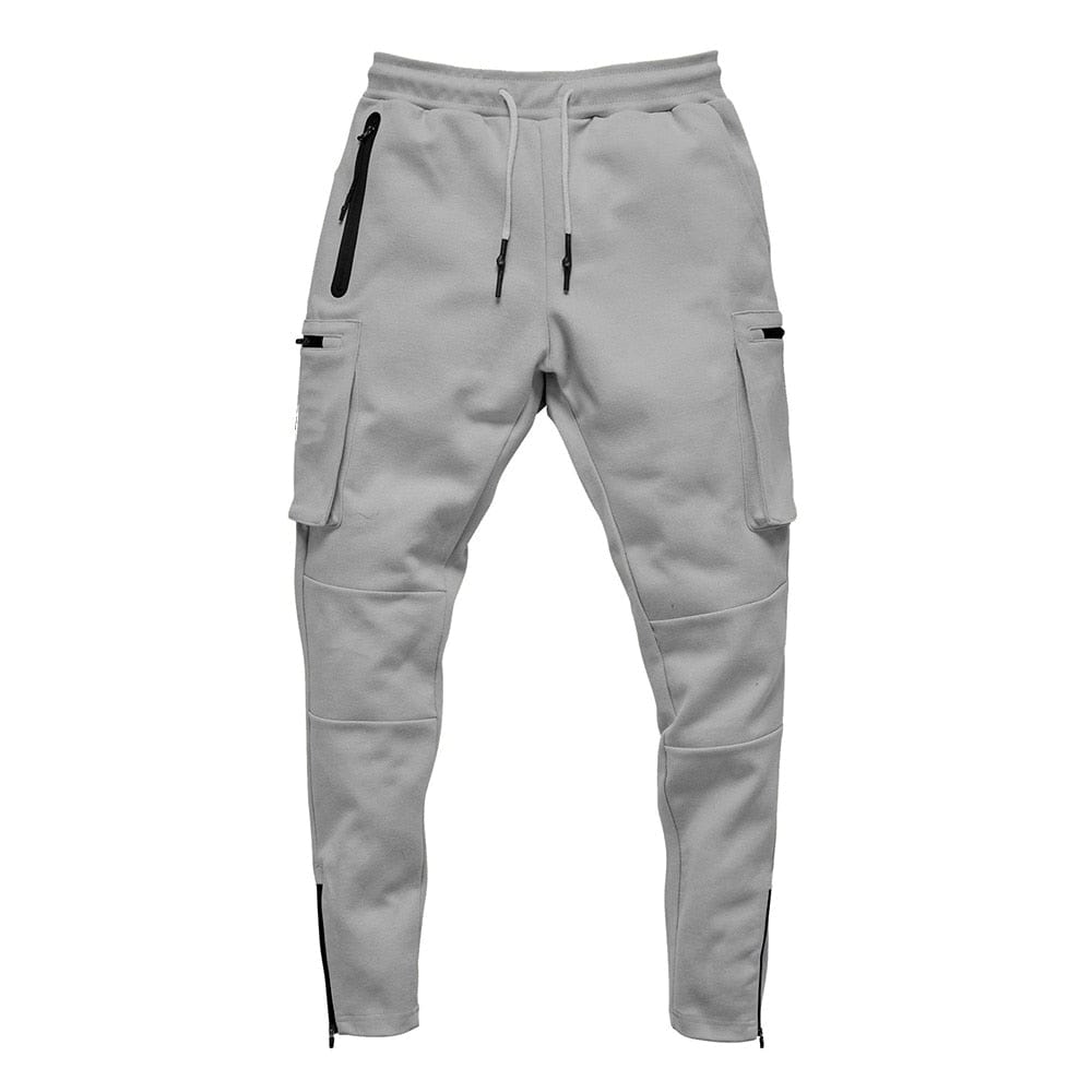 Pantaloni de jogging Bărbați 2020 Pantaloni de stradă, buzunare cu fermoar multiple Pantaloni pentru bărbați musculari, pantaloni de trening Trening 20CK19