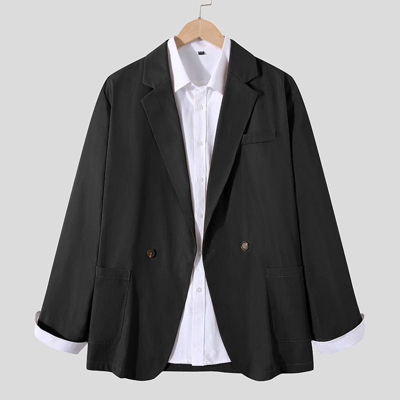 INCERUN Men Blazer Suit Shirt Coats Long Sleeve Casual Wear Fashoable Garment Top 2022 Coat Suit Patch Pocket Suit Jackets S-5XL