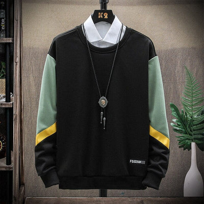 Hot  New Autumn Patchwork Casual Men's Hoodies Clothing Sweatshirts Men Fashion Harajuku Streetwear Pullover Hoodie Tops 4XL