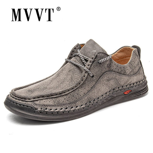 Hand-stitching Leather Shoes Men Casual Sneakers Comfty Driving Shoe Breathable Leather Loafers Men Shoes Design Moccasins