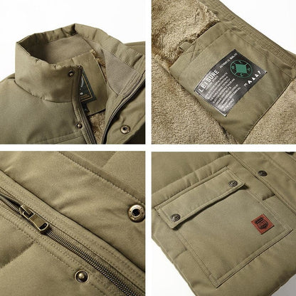 Large Size 5XL Winter Fleece Thick Warm Vest Men Casual Outwear Sleeveless Jacket Male Waistcoat Multi Many Pocket Vest