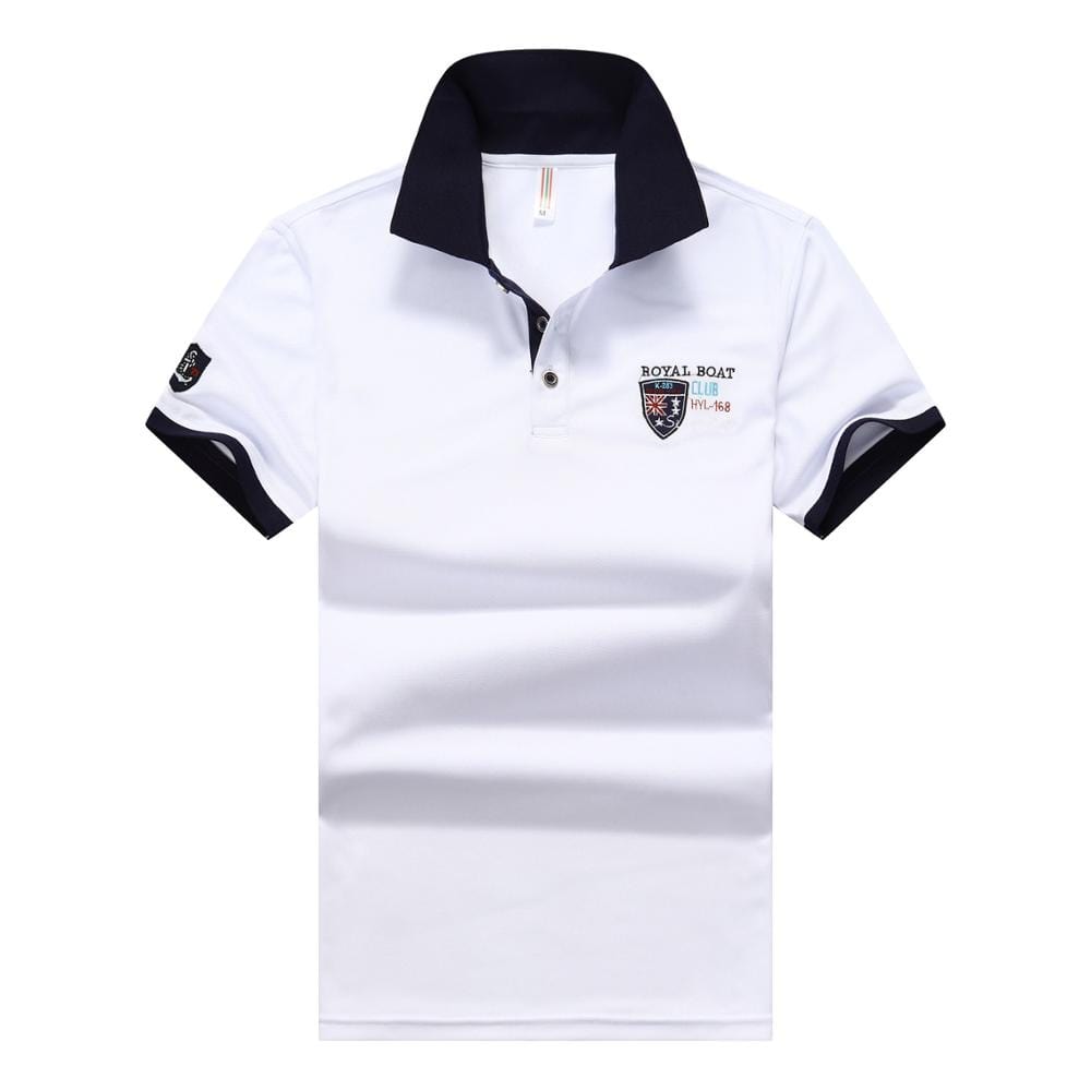 polo shirt men Summer new Men&#39;s short-sleeved polo shirt mens embroidery synthetic fiber Fabric youth casual business polo shirt