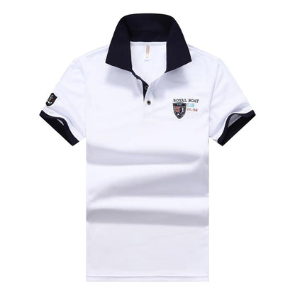 polo shirt men Summer new Men's short-sleeved polo shirt mens embroidery synthetic fiber Fabric youth casual business polo shirt