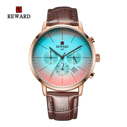 New Fashion Color Bright Glass Watch Men Top Luxury Brand Chronograph Men's Stainless Steel Business Clock Men Wrist Watch
