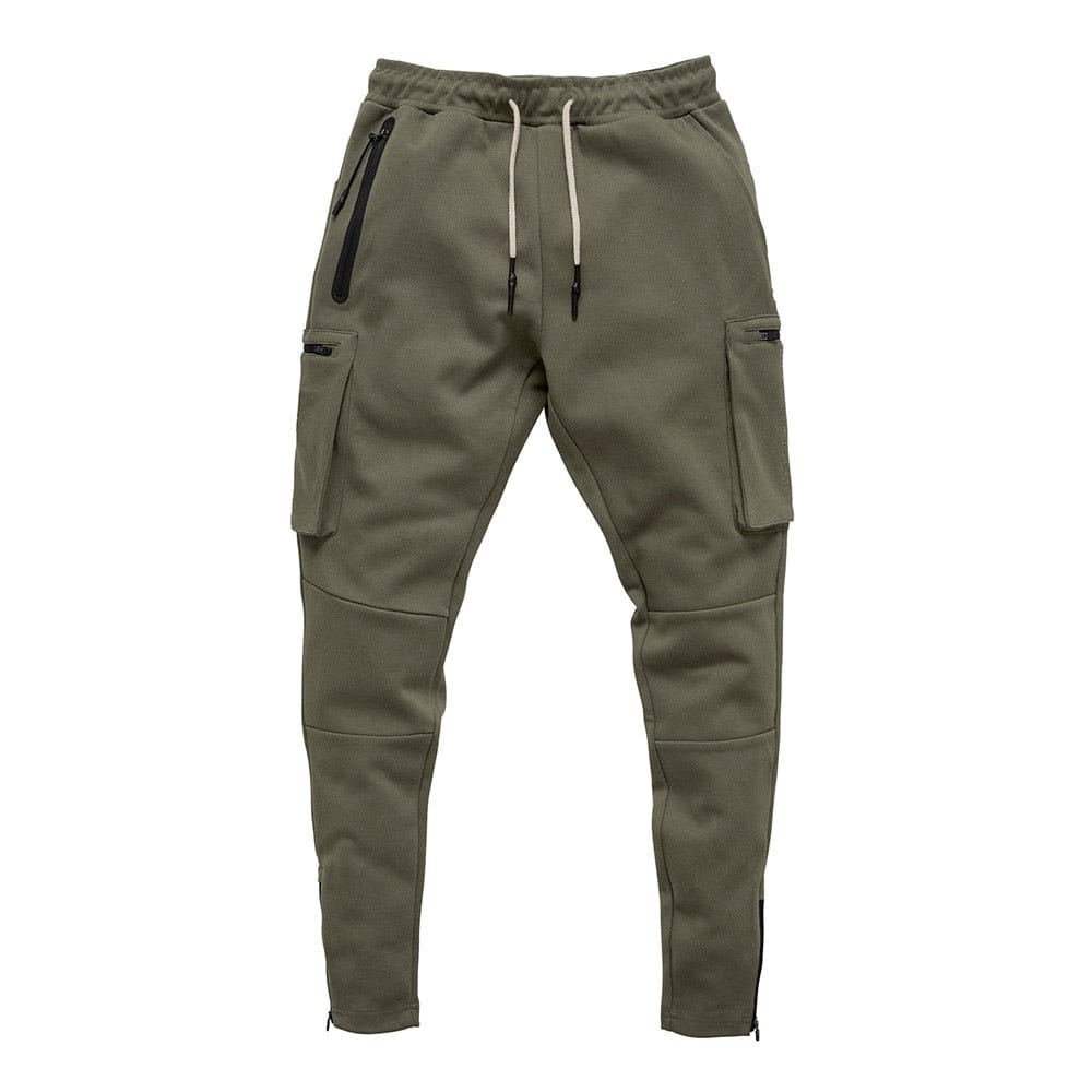 Pantaloni de jogging Bărbați 2020 Pantaloni de stradă, buzunare cu fermoar multiple Pantaloni pentru bărbați musculari, pantaloni de trening Trening 20CK19