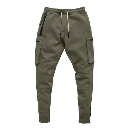 Joggers Men  Streetwear Trousers Multiple Zipper Pockets Muscle Mens Pants , Sweatpants Tracksuit 20CK19