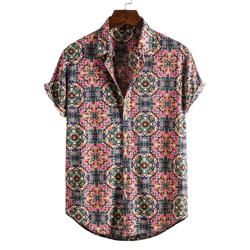 Men's Short Sleeve Male Shirts for Mens Social Luxury Man Designer Clothes Hawaiian  Fashionable Elegant Classic Fashion