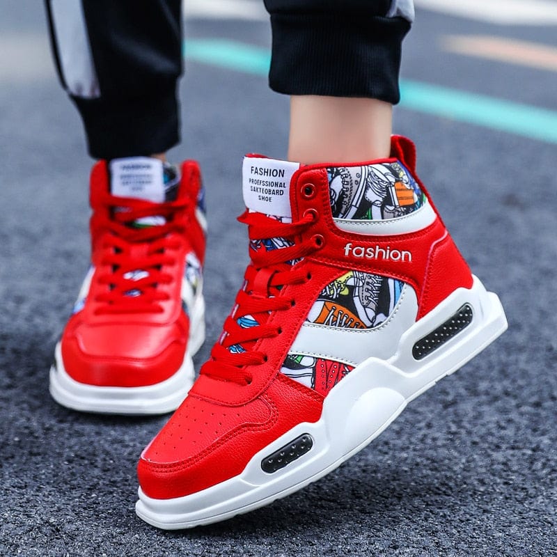 Winter Basketball Shoes Men Women Cushioning Basketball Boot Sneakers Anti-skid High-top Sports Kids Graffiti Basketball Boots
