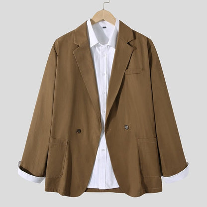 INCERUN Men Blazer Suit Shirt Coats Long Sleeve Casual Wear Fashoable Garment Top  Coat Suit Patch Pocket Suit Jackets S-5XL