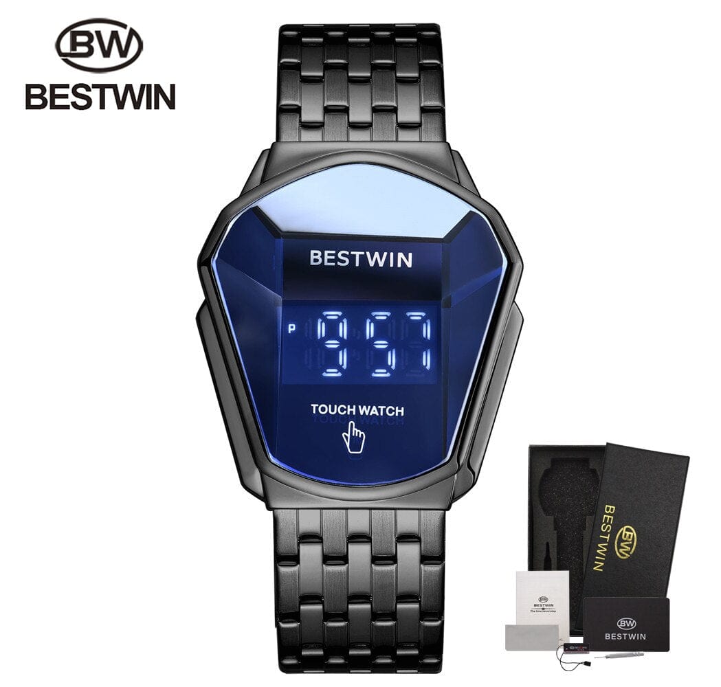 Top Luxury Brand 2021 Men&#39;s Watches Sport Digital Watch Touch Screen LED Display Electronic Wristwatch Stainless Steel Men Clock