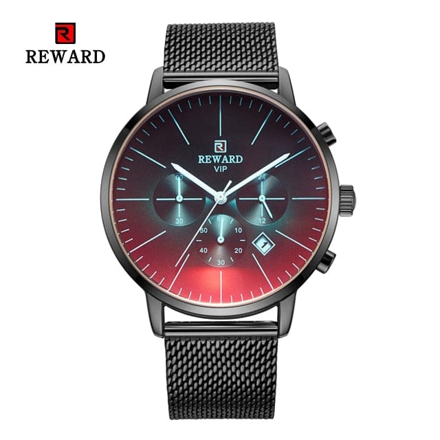 2022 New Fashion Color Bright Glass Watch Men Top Luxury Brand Chronograph Men&#39;s Stainless Steel Business Clock Men Wrist Watch