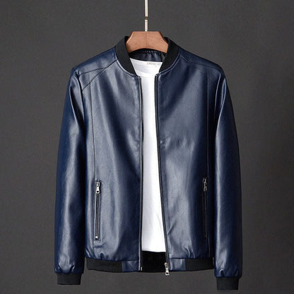 Leather Jacket Bomber Motorcycle Jacket Men Biker PU Baseball Jacket Plus Size 7XL  Fashion Causal Jaqueta Masculino J410