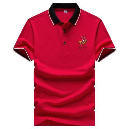DARPHINKASA Summer New Men Polo Shirt Embroidery Polo Shirt Men Casual Polo Shirt Solid Color Men Short Sleeve