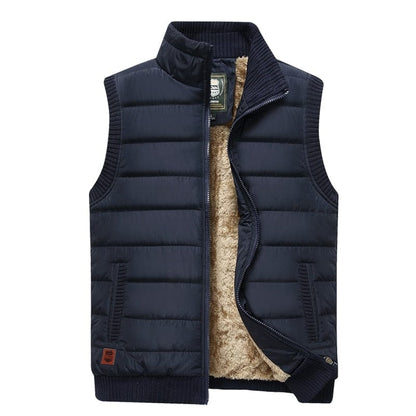 Large Size 5XL Winter Fleece Thick Warm Vest Men Casual Outwear Sleeveless Jacket Male Waistcoat Multi Many Pocket Vest