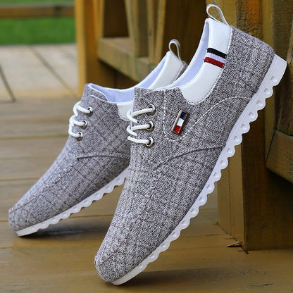 Fashion shoes running shoes men's casual shoes  spring hot sale breathable sweat-absorbent casual canvas men's driving shoes