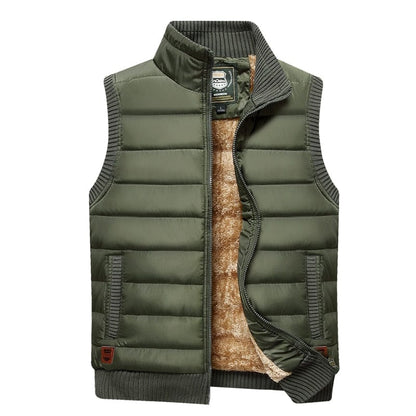 Large Size 5XL Winter Fleece Thick Warm Vest Men Casual Outwear Sleeveless Jacket Male Waistcoat Multi Many Pocket Vest