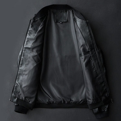 Leather Jacket Bomber Motorcycle Jacket Men Biker PU Baseball Jacket Plus Size 7XL  Fashion Causal Jaqueta Masculino J410