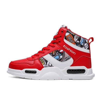 Winter Basketball Shoes Men Women Cushioning Basketball Boot Sneakers Anti-skid High-top Sports Kids Graffiti Basketball Boots