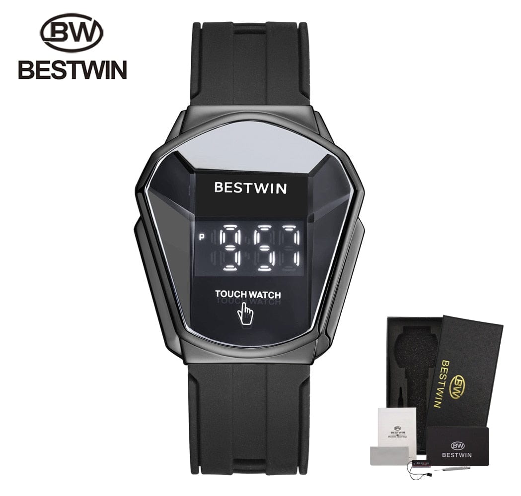 Top Luxury Brand 2021 Men&#39;s Watches Sport Digital Watch Touch Screen LED Display Electronic Wristwatch Stainless Steel Men Clock