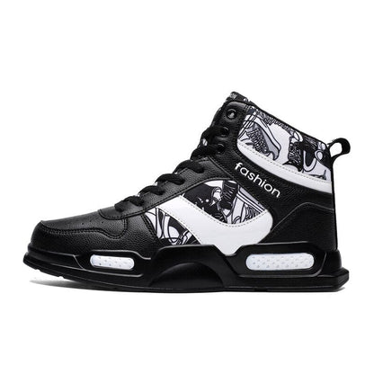 Winter Basketball Shoes Men Women Cushioning Basketball Boot Sneakers Anti-skid High-top Sports Kids Graffiti Basketball Boots
