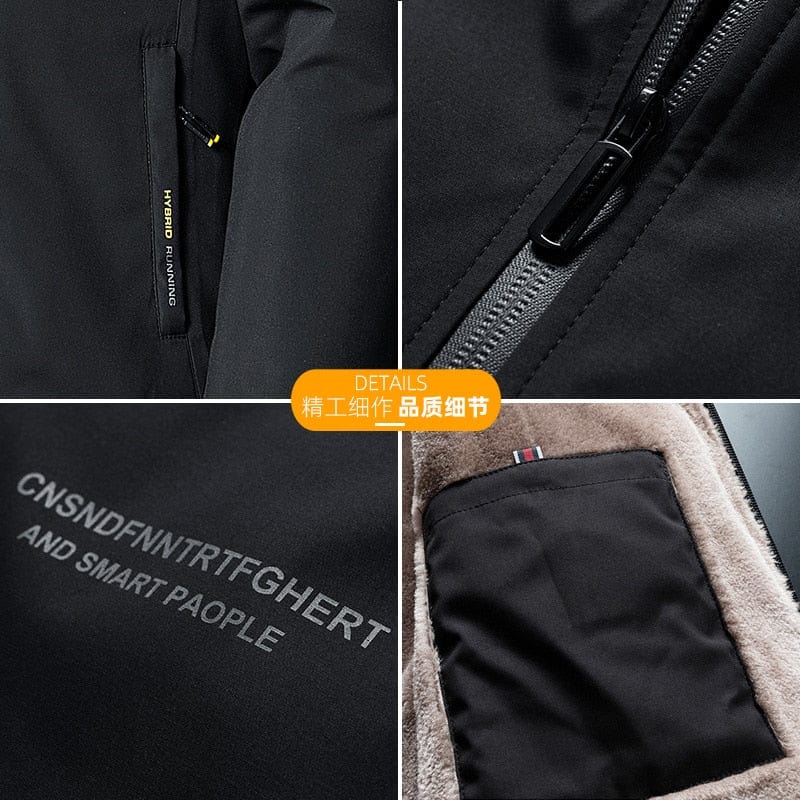 2022 New Casual Padded Cotton Jacket Coat Men Plus Size Outerwear Windbreaker Lamb Wool Parka Oversize Warm Fleece Winter Jacket