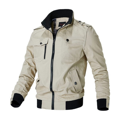 Bomber Jacket Men Fashion Casual Windbreaker Jacket Coat Men  Spring Autumn New Hot Outwear Stand Slim Military Jacket Mens