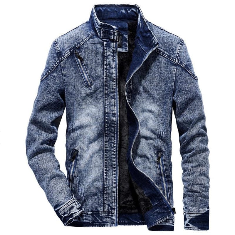 Denim Jacket Men's Winter Plus Velvet Warm Jeans Coat  Fashion  Classic Retro Slim Denim Jacket Casual Denim Men Clothing S-3XL