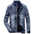 Denim Jacket Men's Winter Plus Velvet Warm Jeans Coat  Fashion  Classic Retro Slim Denim Jacket Casual Denim Men Clothing S-3XL