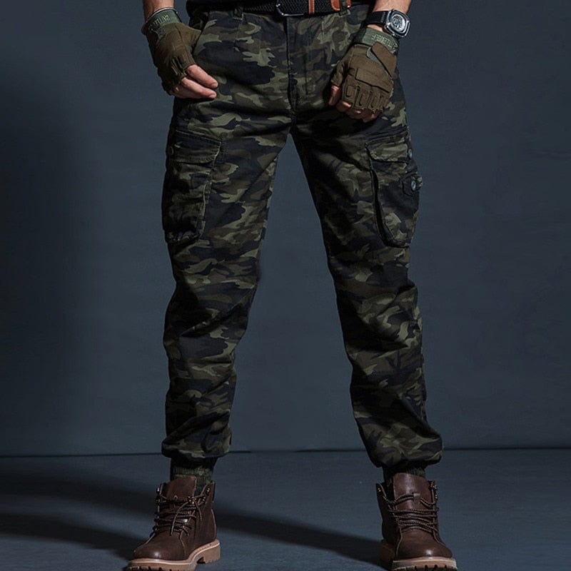 Pantaloni casual kaki de înaltă calitate Pantaloni de jogging tactici militari pentru bărbați Pantaloni cargo de camuflaj la modă cu buzunare multiple Pantaloni negri de armată