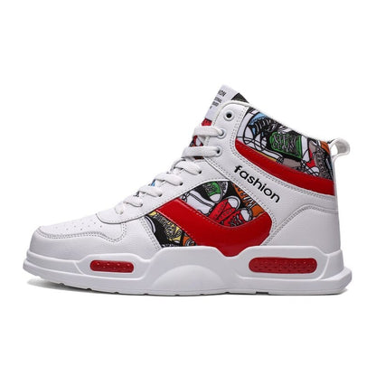 Winter Basketball Shoes Men Women Cushioning Basketball Boot Sneakers Anti-skid High-top Sports Kids Graffiti Basketball Boots