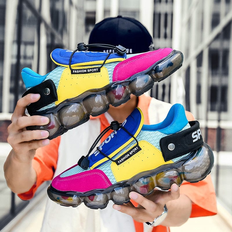 Professional Air Cushion Mesh Breathable Running Shoes Outdoor  Comfortable Walking Shoes Korean Version Men Cushioning Sneakers