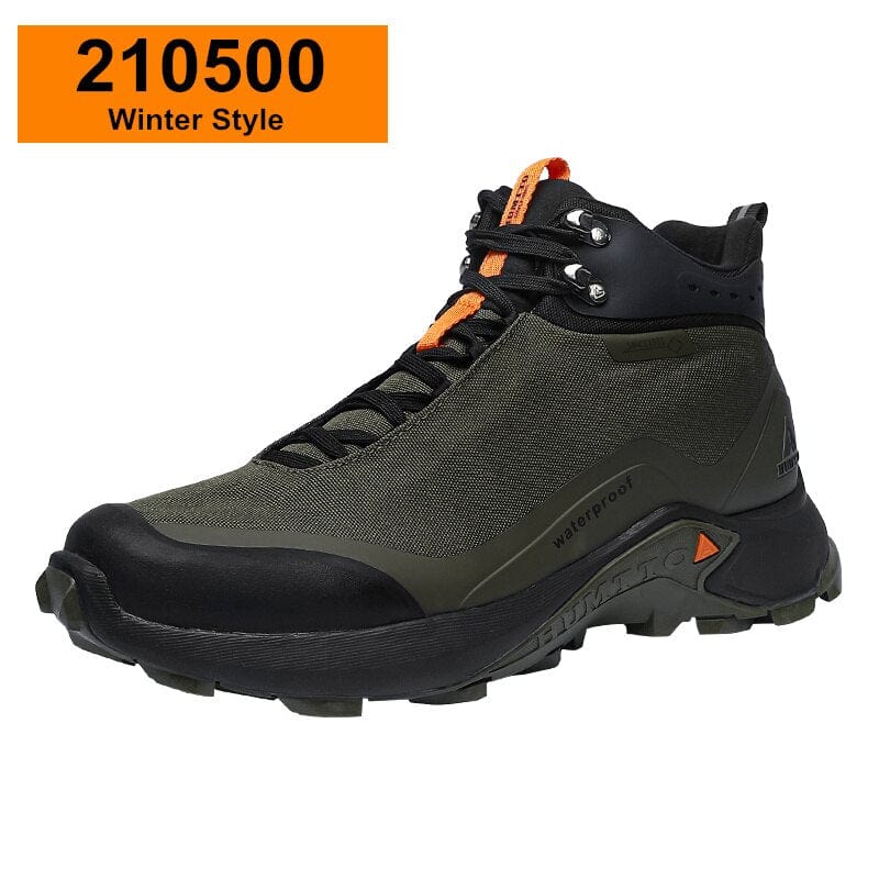 HUMTTO Platform Boots for Men Male Winter Rubber Work Safety Mens Ankle Boots Black Tactical Sneakers Designer Hiking Shoes Man