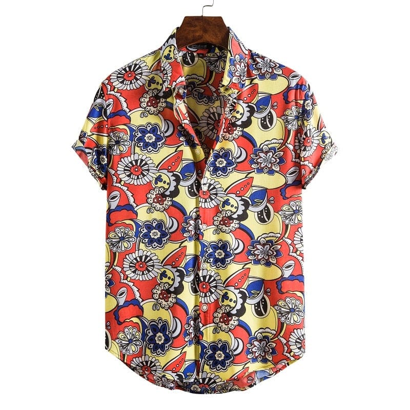 Men's Short Sleeve Male Shirts for Mens Social Luxury Man Designer Clothes Hawaiian  Fashionable Elegant Classic Fashion