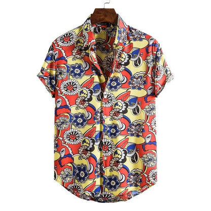 Men's Short Sleeve Male Shirts for Mens Social Luxury Man Designer Clothes Hawaiian  Fashionable Elegant Classic Fashion