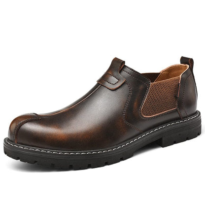 New Autumn Chelsea Boots Men Fashion Casual Men Shoes British Male Ankle Boots Comfortable Waterproof Flat Shoes Male