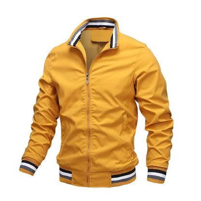 Men Fashion Jacket Men New Casual Windbreaker Bomber Jacket Coats Men  Spring Autumn Outdoor Waterproof Slim Jackets Mens