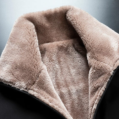 New Casual Padded Cotton Jacket Coat Men Plus Size Outerwear Windbreaker Lamb Wool Parka Oversize Warm Fleece Winter Jacket
