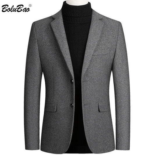 BOLUBAO Men Suit Brand New Men&#39;s Blazer Luxury Wool Thick Men Classic Business Suits Jacket Male Luxurious Slim Blazers