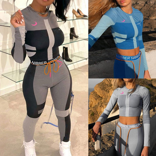 Sexy Tracksuits Women Two Piece  Set Outfits Sports Fitness High Waist Leggings Winter Spring Matching Sets Sweatsuit