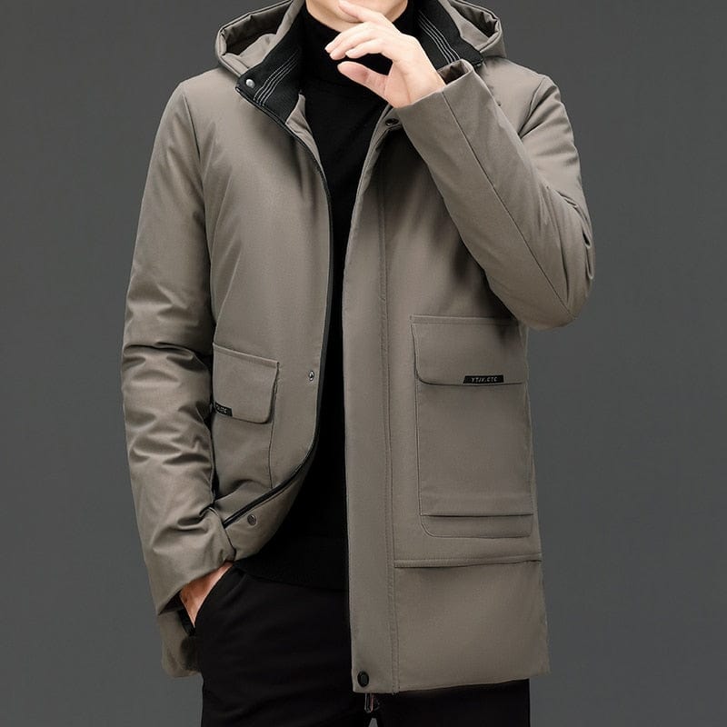 Top Grade Warm Winter Designer Brand Luxury Top Quality Hooded Casual Fashion Parka Jacket Men Windbreaker Coats Clothes Men